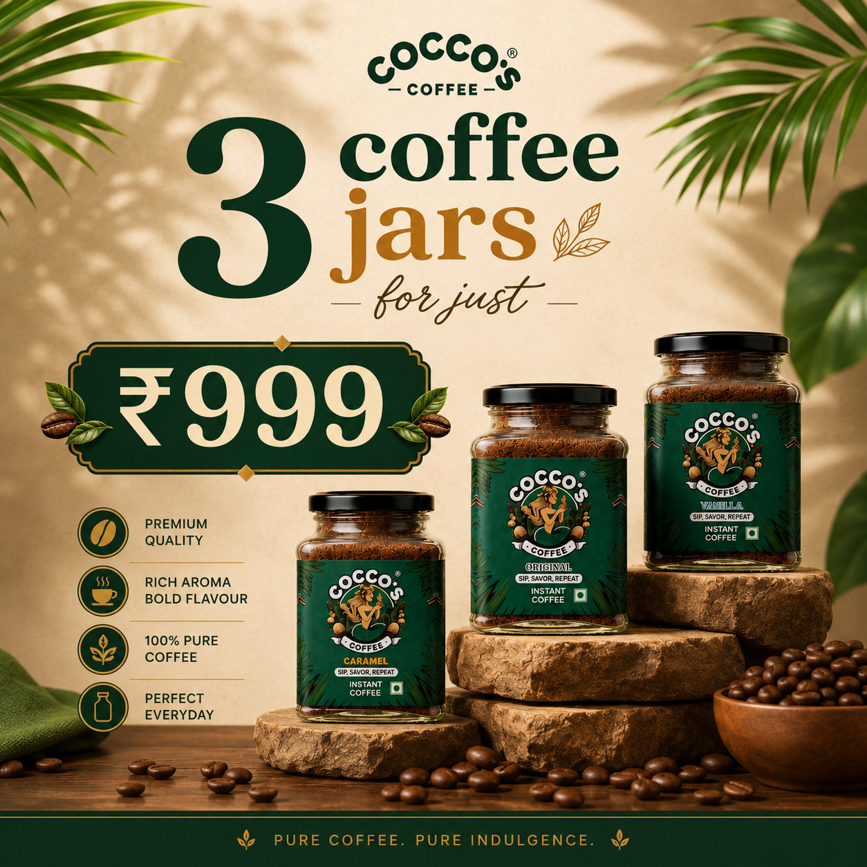 Cocco's Coffee 3-Jar Combo (3 x 125g)