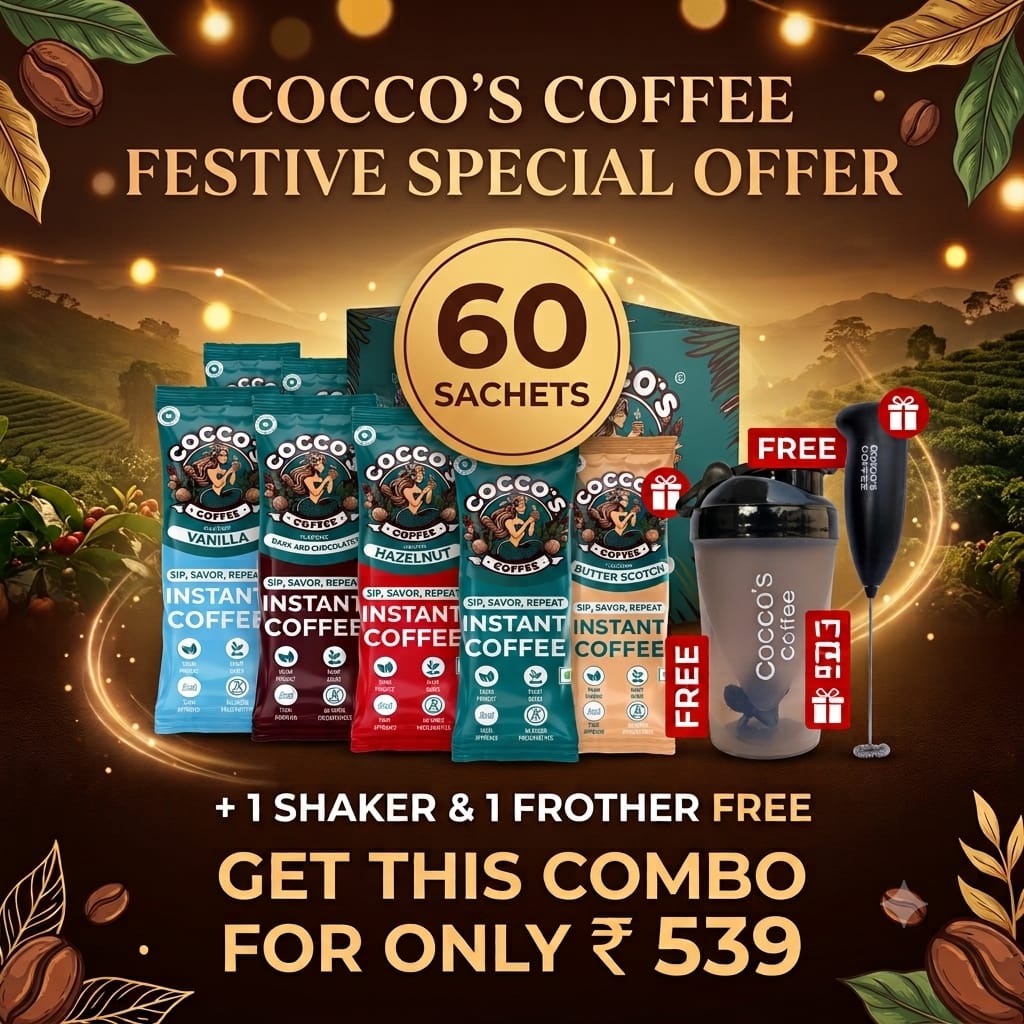 60 Sachet Combo with Free Electric Frother and Shaker
